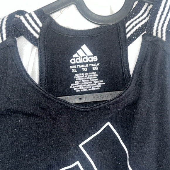 Older Kids Adidas Tennis Dress Black and White - Picture 5 of 5